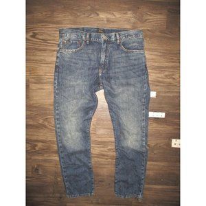 Polo Ralph Lauren The Sullivan Slim Denim Jeans 36 x 32 Medium Wash Button Fly